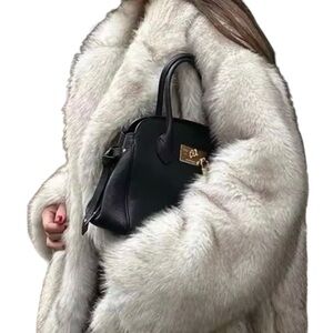 Luxury Soft Apricot Fur Coat